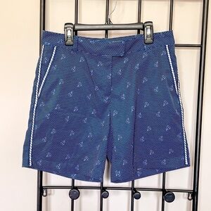 Lady Hagen Nautical Boat Print Bermuda Golf Shorts Sz 4